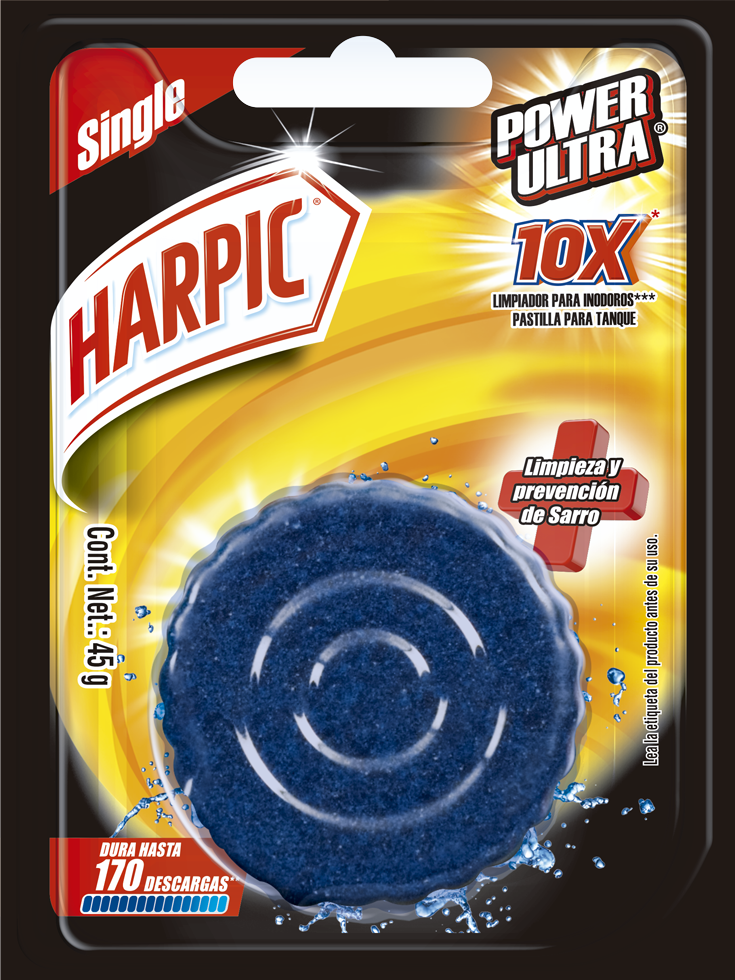 Harpic® 10x Power Ultra Limpiador De Inodoros  Pastilla Para Tanque 1 Pza.