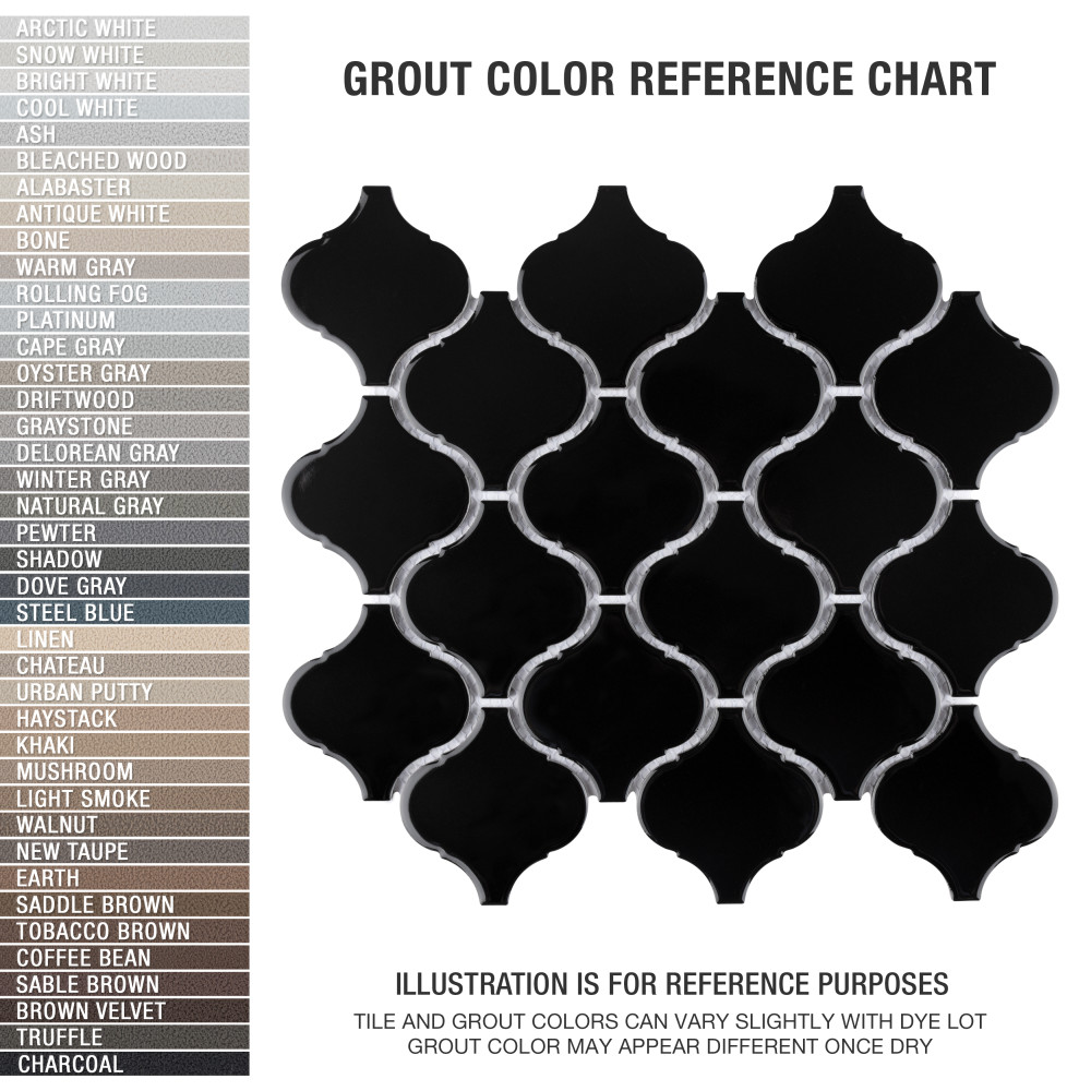 Metro Lantern Glossy Black 9-1/2 in. x 10-3/4 in. Porcelain Mosaic Tile