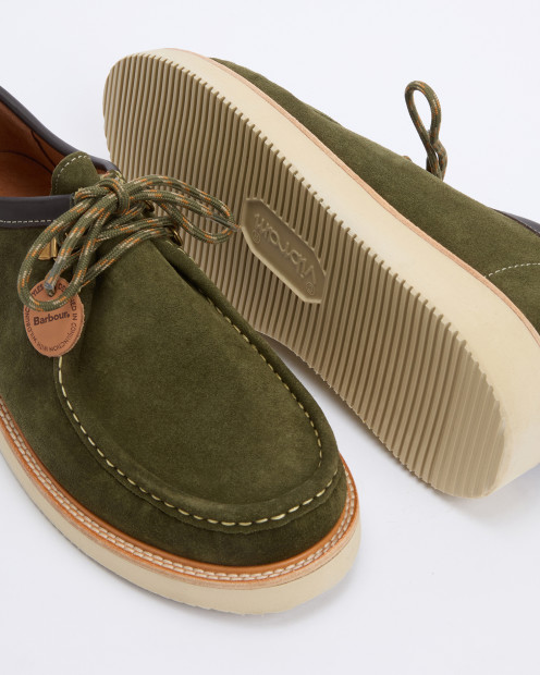 Barbour x Wildbunch Styles Heathpool Apron Lace Mocassins Green