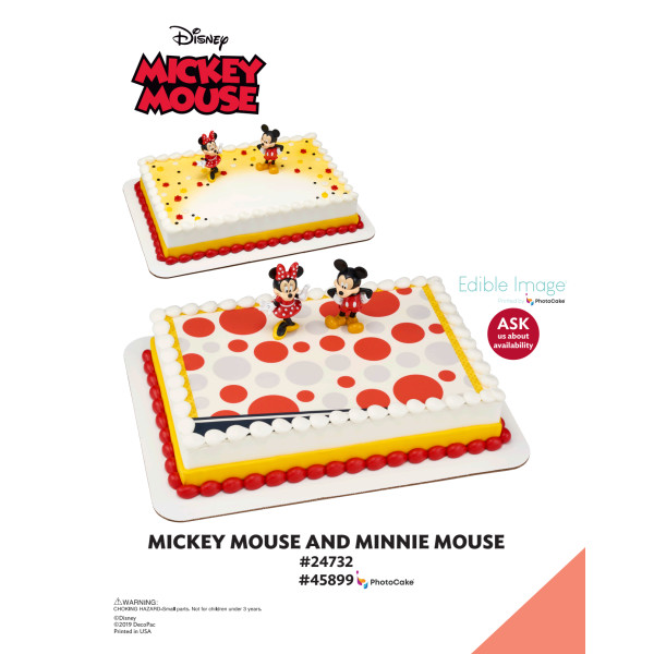 Mickey Mouse and Minnie Mouse The Magic of Cakes® PhotoCake® Enhanced Background and Icing Page