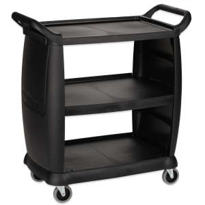 Carlisle, 3 Shelf Bussing Cart, Black