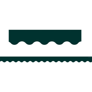 Hunter Green Scalloped Border Trim, 35 Feet