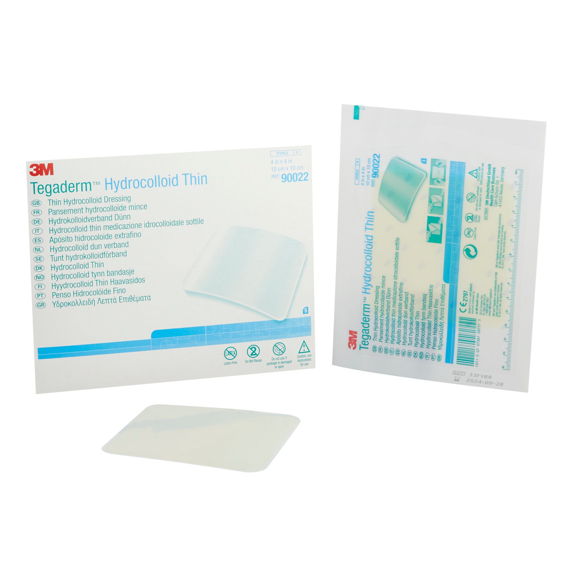 3M™ Tegaderm™ Thin Hydrocolloid Dressing, 4 x 4 Inch