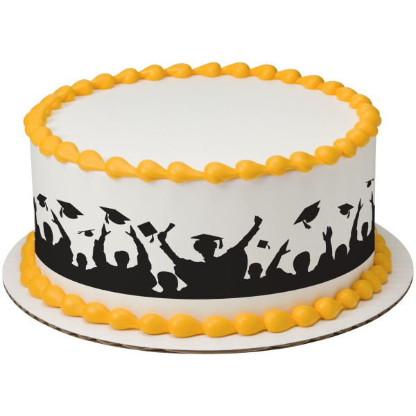 Hats Off Silhouette PhotoCake® Edible Image® Strips