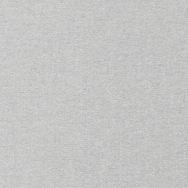Light gray woven fabric showing a fine grid-like texture; lying flat and evenly lit in close-up, revealing subtle thread variations and tiny speckled fibers across the surface.