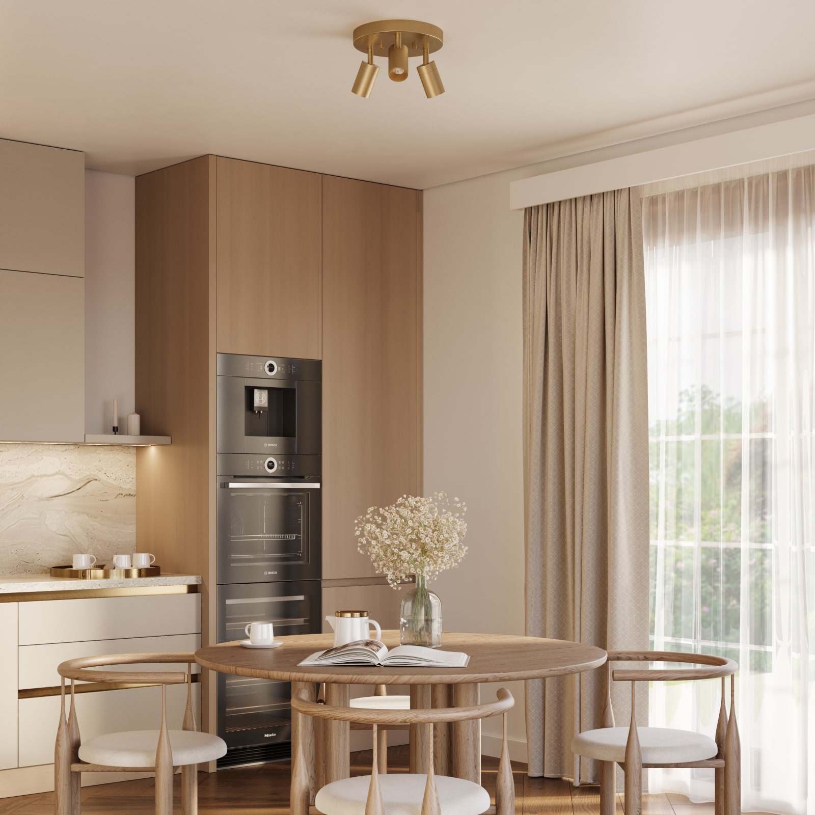 Shura 3 Head Round Flush Mount — installation 2