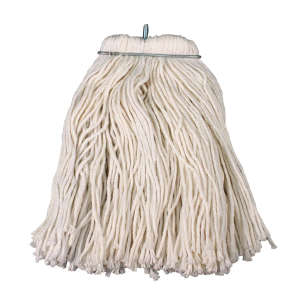 Impact, Layflat®, Rayon Cut-End Wet Mop Head with 1" Headband, 16 oz, White