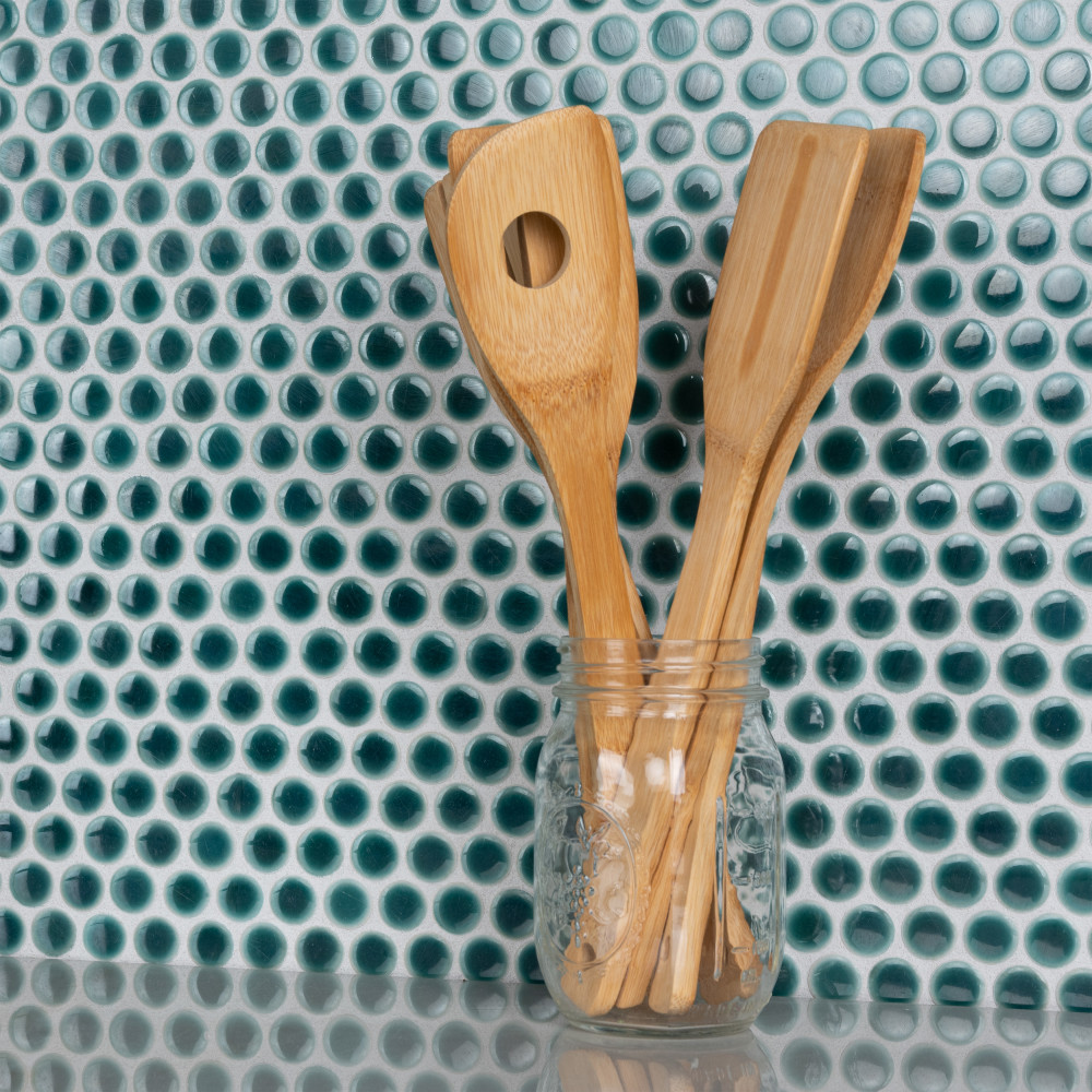 Hudson Penny Round Emerald 11-7/8 in. x 12-5/8 in. Porcelain Mosaic Tile