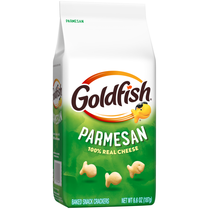 Goldfish® Parmesan Baked Snack Crackers, 6.6 oz, bag - Left Angle Image