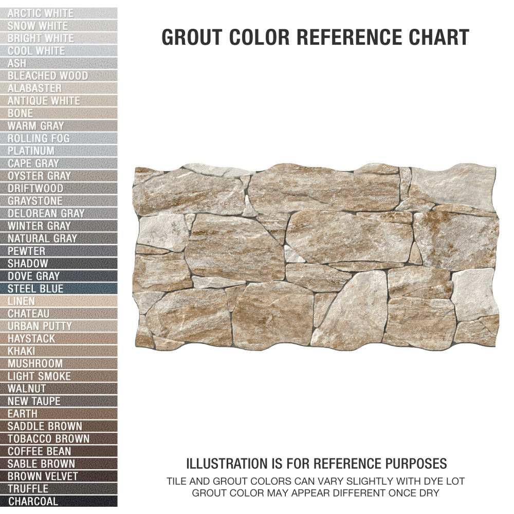 Caldera Roques Stone 12-5/8 in. x 25-1/8 in. Porcelain Floor and Wall Tile