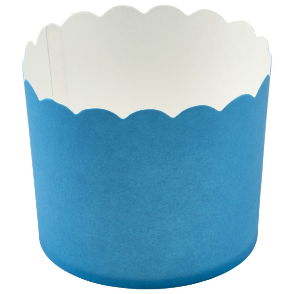Blue Scalloped Baking Cups
