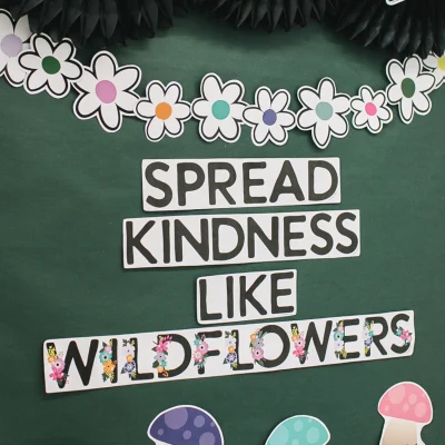 Fadeless Schoolgirl Style Bulletin Board Paper, Enchanted Garden, 47.25" x 12', 1 Roll example 2