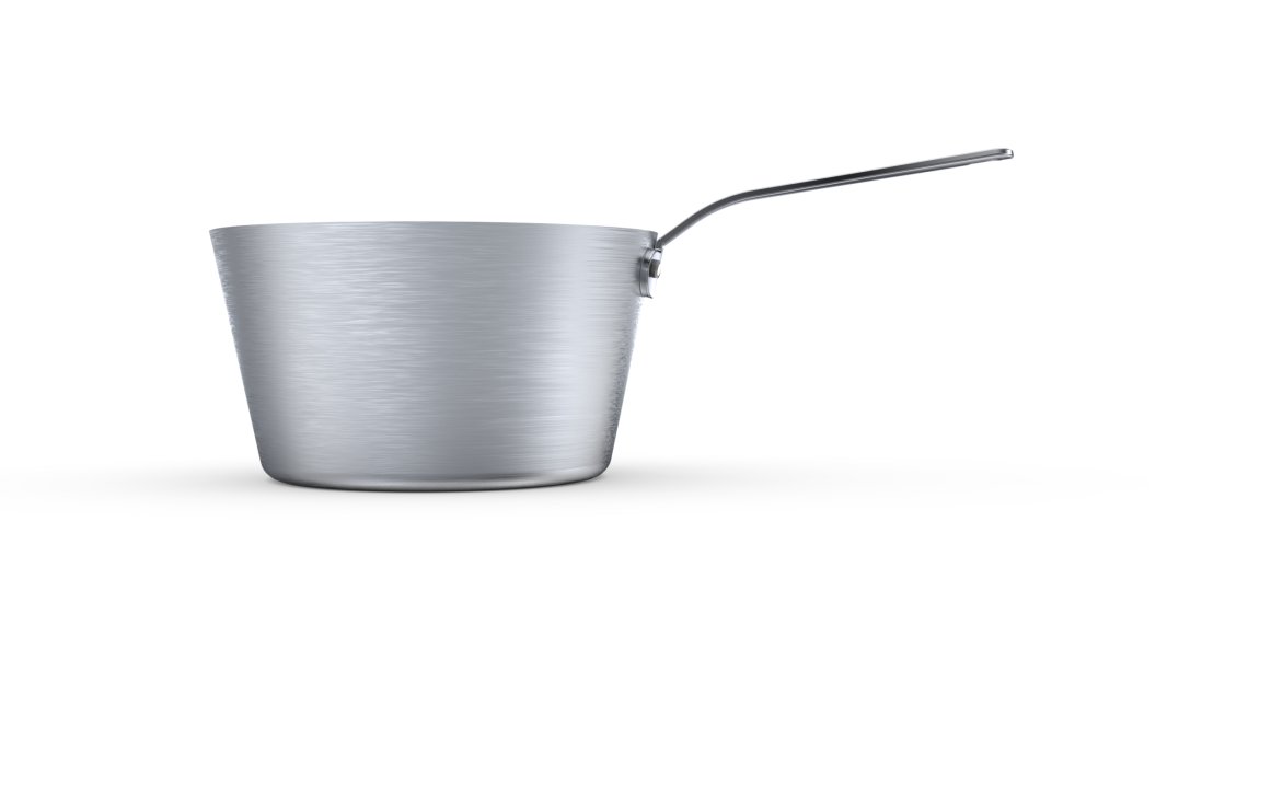 2-quart heavy-duty stainless steel tapered saucepan and plated handle