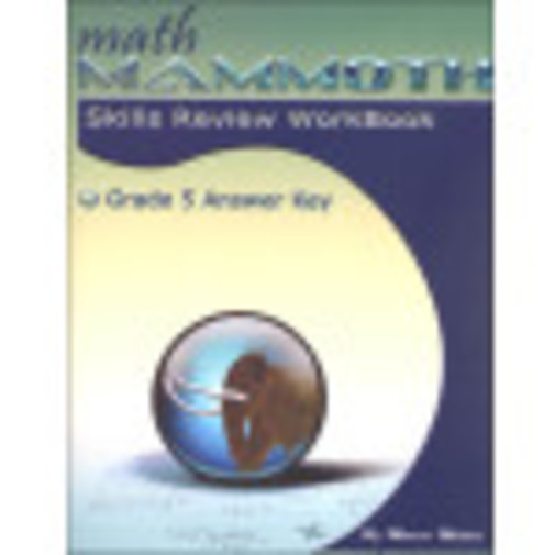 Math Mammoth Grade 5 Color Skills Review Workbook Answer Key (2020 Edition)