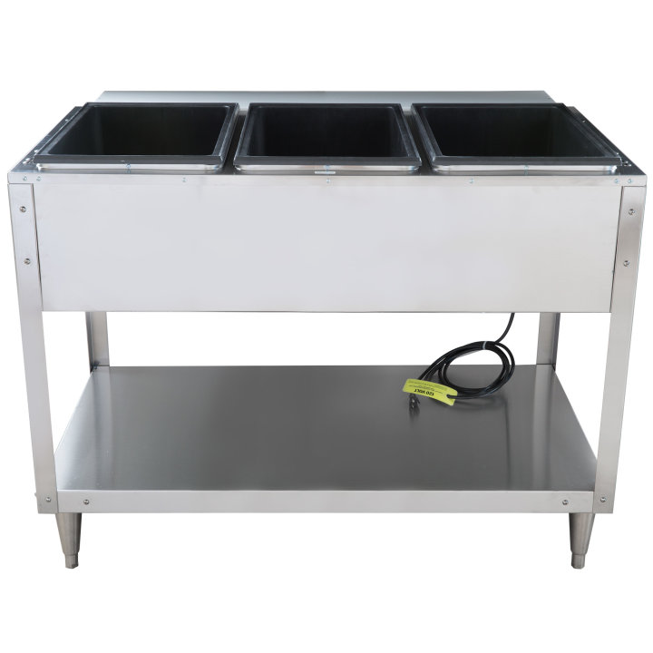 120-volt 1440-watt three-well Servewell® stainless steel hot-food table