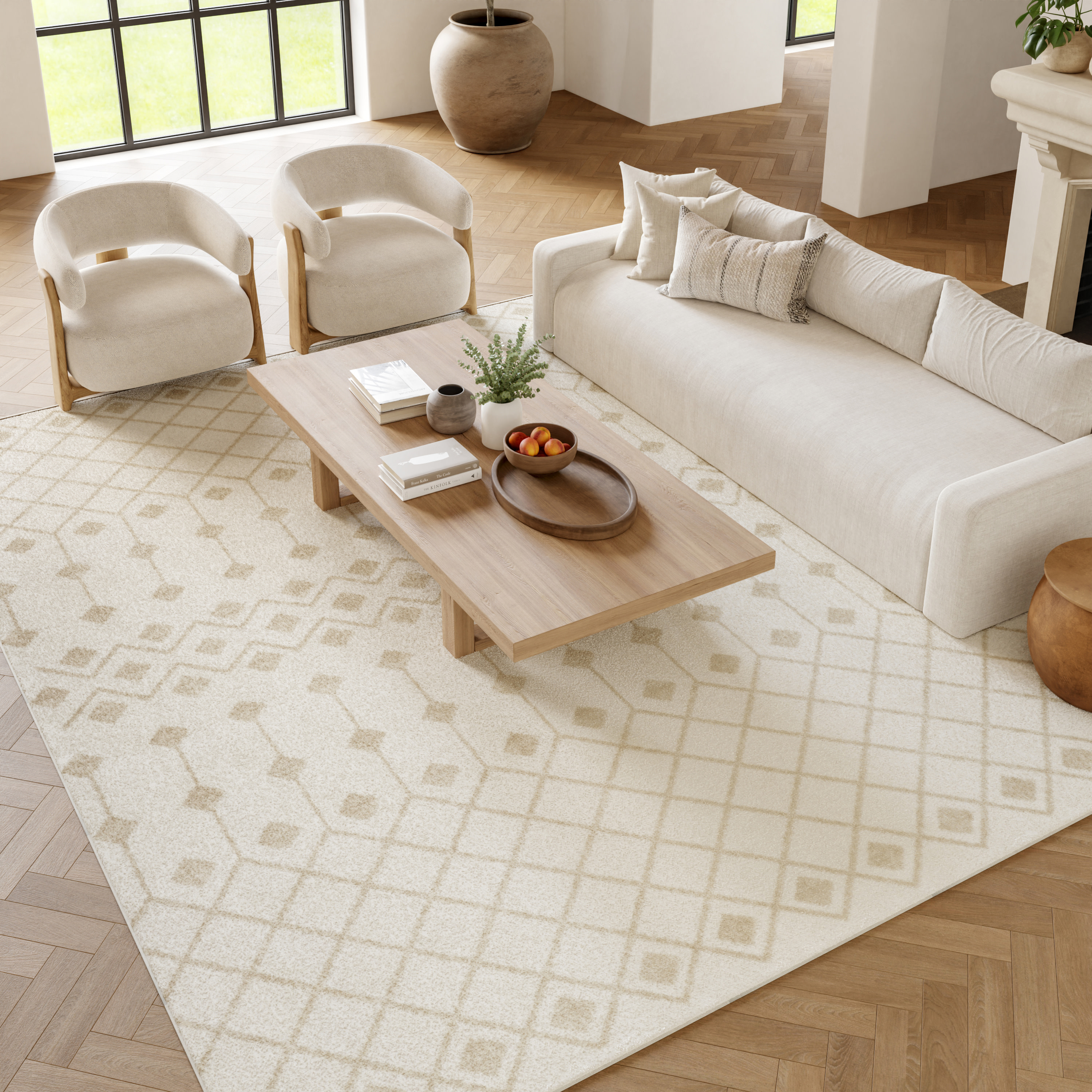 Nourison Grafix 7'10" x 9'10" Ivory Beige Bohemian Indoor Rug