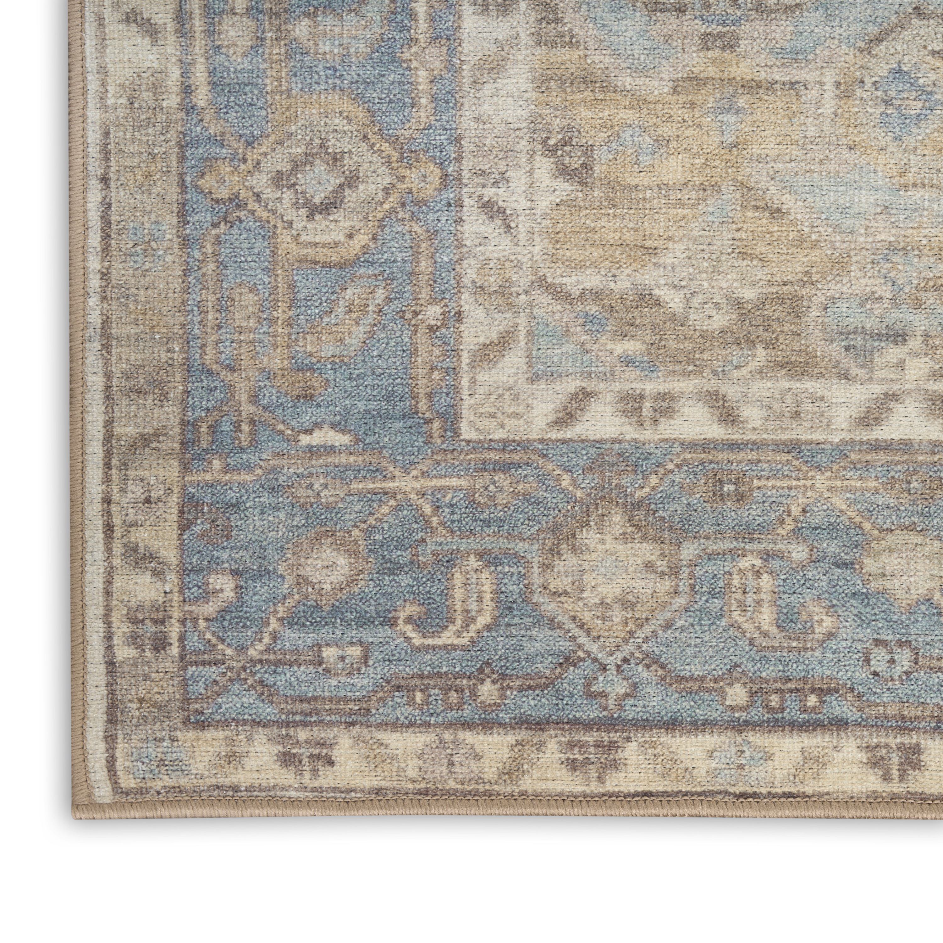 Nourison Vintage Washables 5'3" x 7'3" Blue Green Vintage Indoor Rug