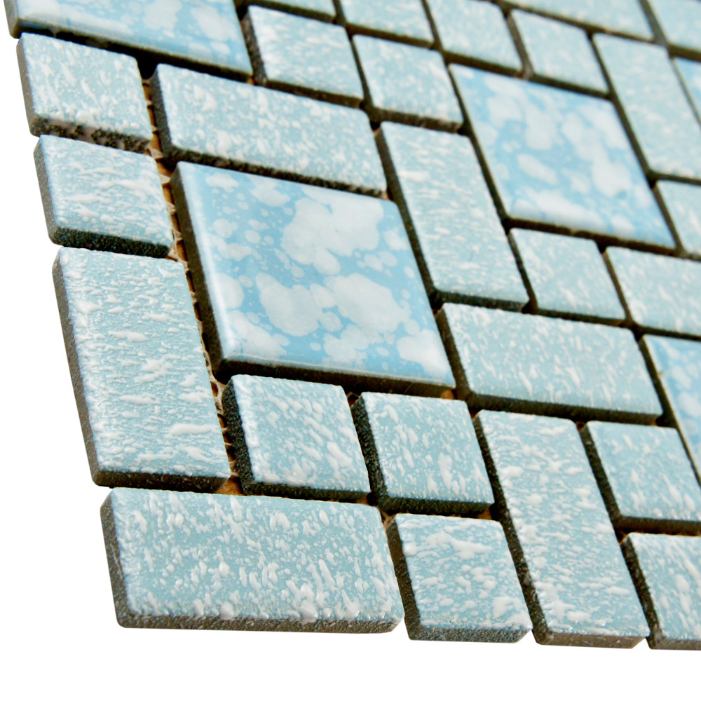 University Blue 11-3/4 in. x 11-3/4 in. Porcelain Mosaic Tile