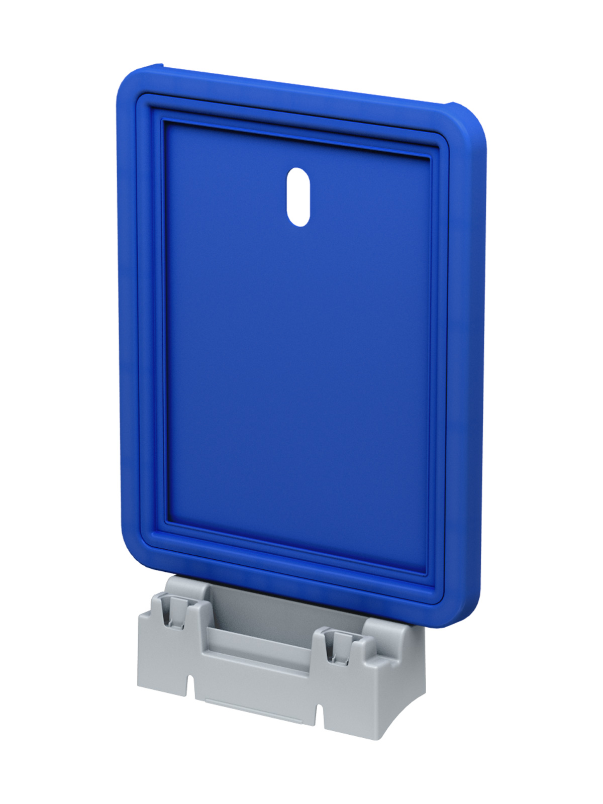 Busch Systems Waste Watcher sign frame in royal blue