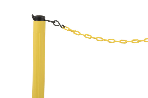 ChainBoss Stanchion - Yellow Empty  with Yellow Chain 11