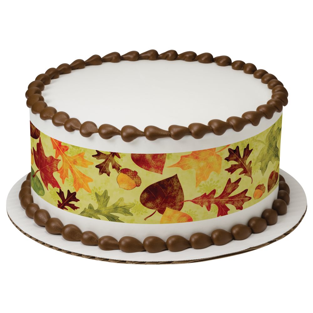 Image Cake Modern Fall Leaves