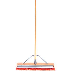 Carlisle, Flo-Pac, 24in, Sweep With Steel Scraper Blade, Polypropylene Bristles, Orange