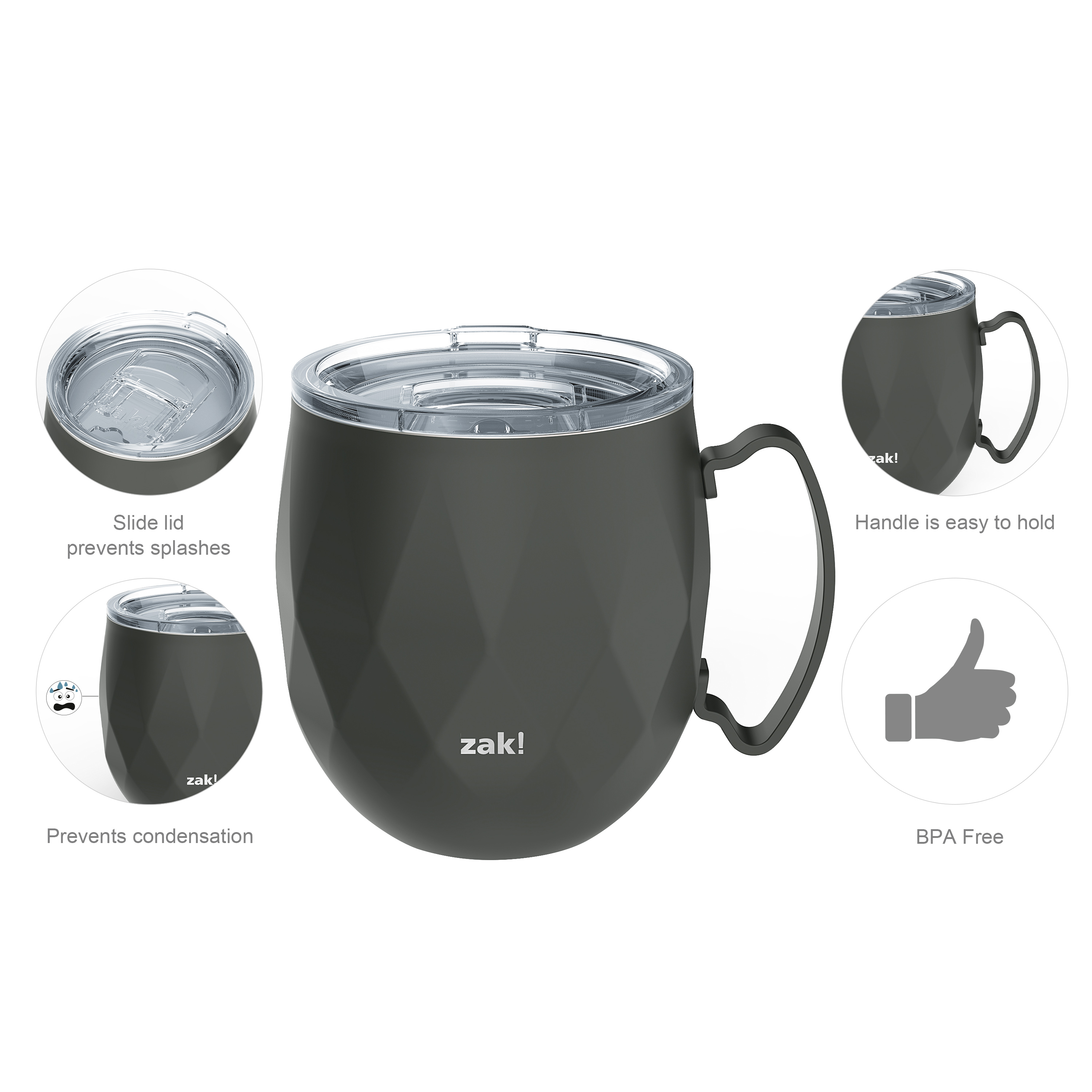 Fractal 19 ounce Mule Mug, Charcoal slideshow image 7 Fractal 19 ounce Mule Mug, Charcoal slideshow image 7
