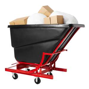 Rubbermaid Commercial, Self-Dumping Hopper, Tilt Truck, 27 cu ft, Black