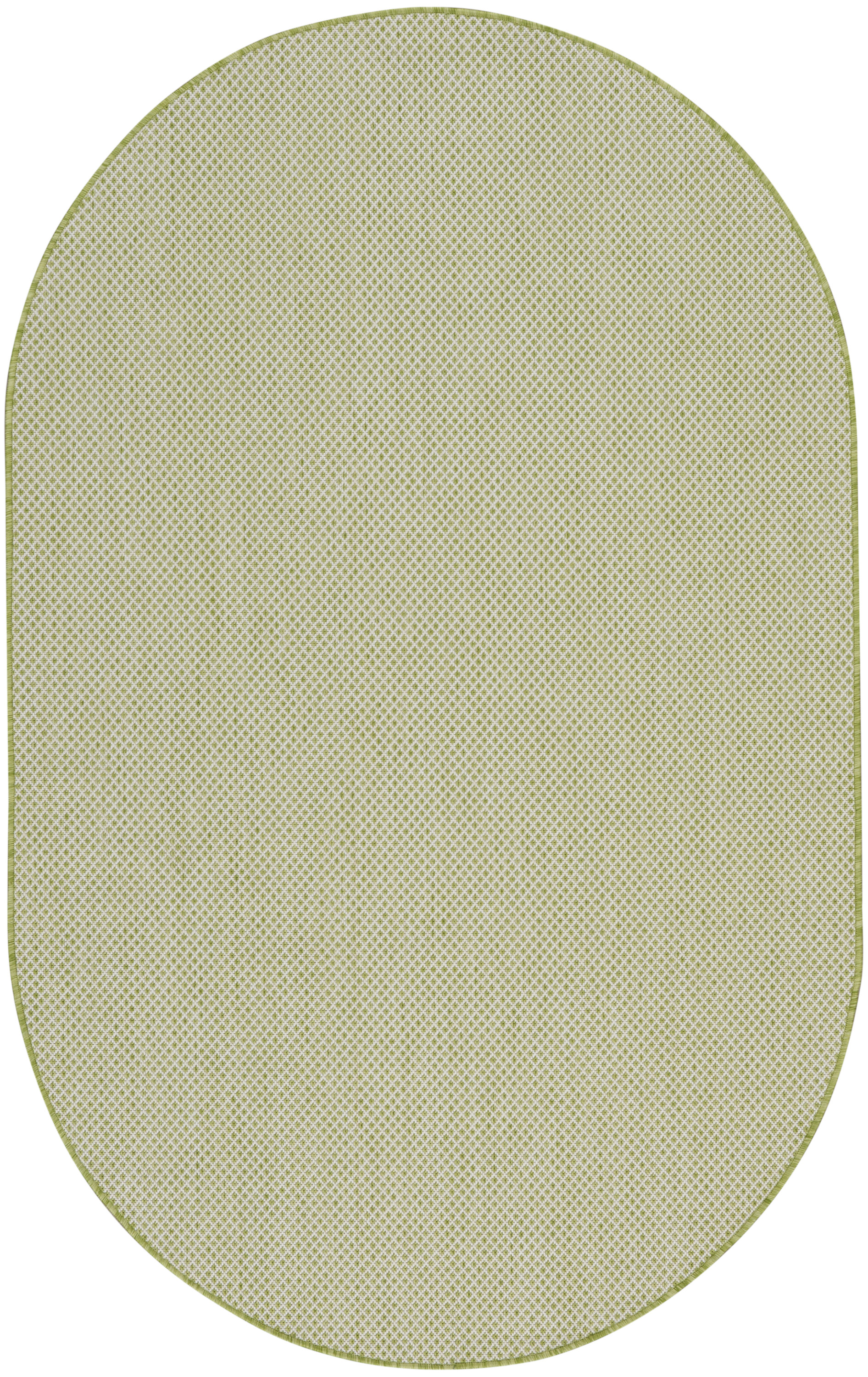 Nourison Courtyard 5' x 8' Oval Ivory Green Modern Rug