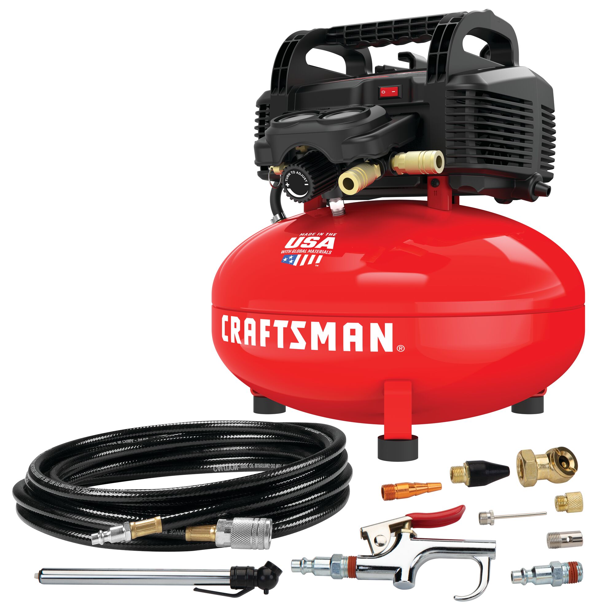 View of CRAFTSMAN Air Tools & Compressors on white background