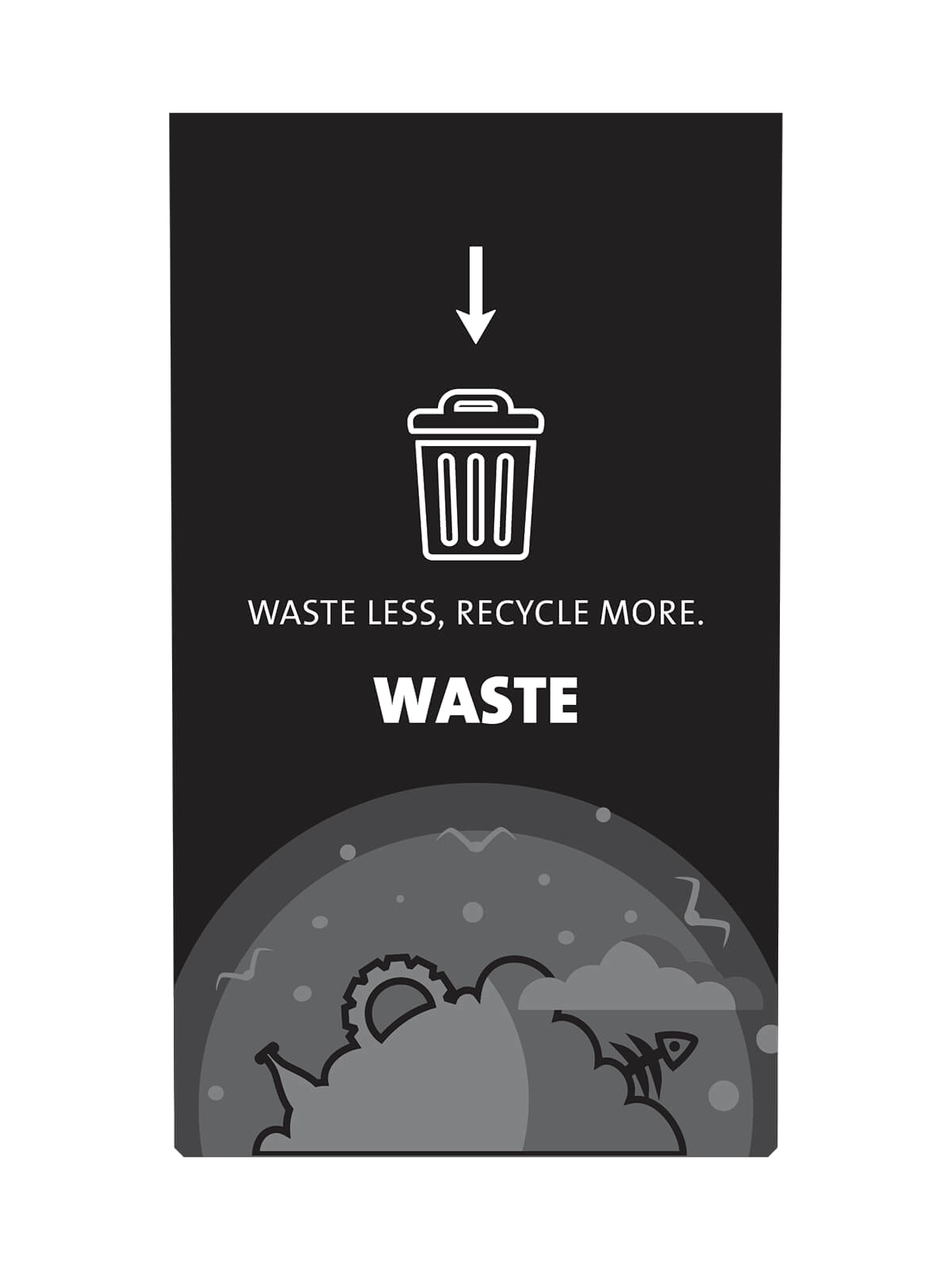 EXPRESSION – Sign – Waste – Black