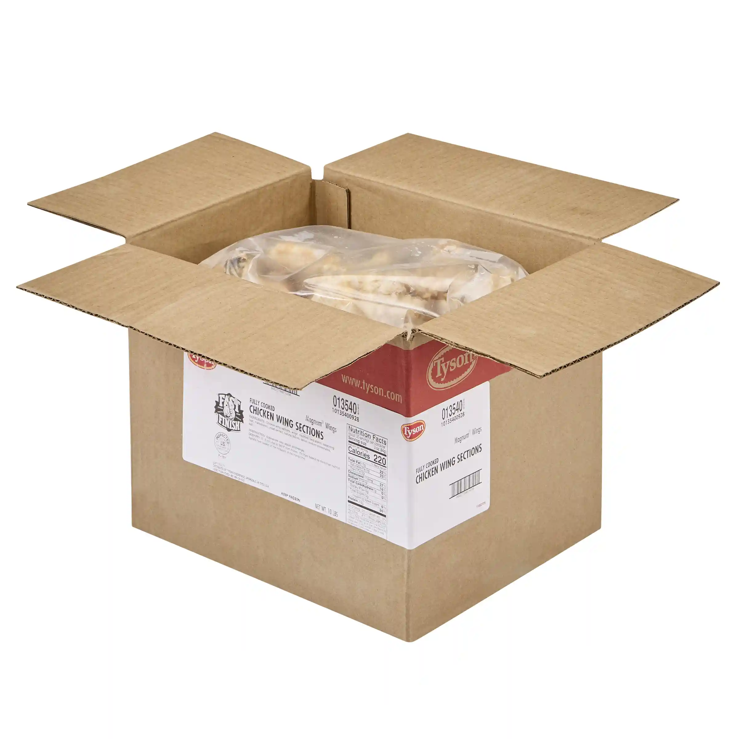 Tyson® Fast Finish® Fully Cooked Coated Bone-In Chicken Wing Sections, Jumbo_image_4
