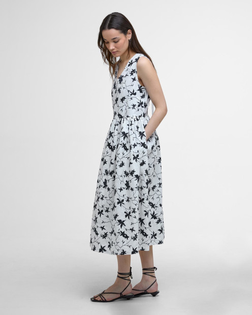 Abito midi con stampa Elina 