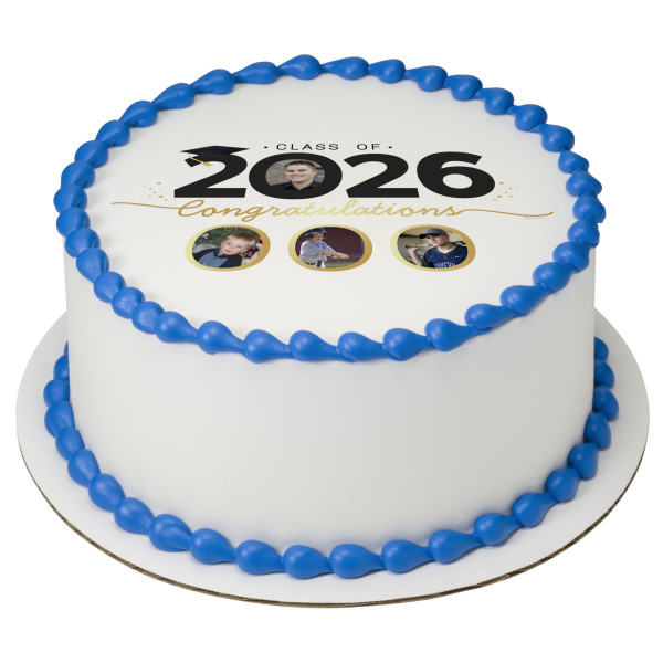2026 Graduate Multi-Photo PhotoCake® Edible Image® Frame