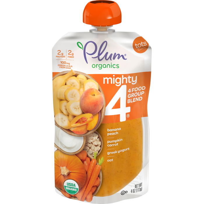 Blends Banana, Peach, Pumpkin, Carrot, Greek Yogurt & Oat Tots Pouch
