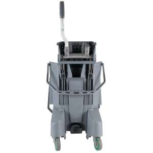 Unger, SmartColor, 32qt, Mop Bucket w/ Sidepress Wringer and Drain, Gray