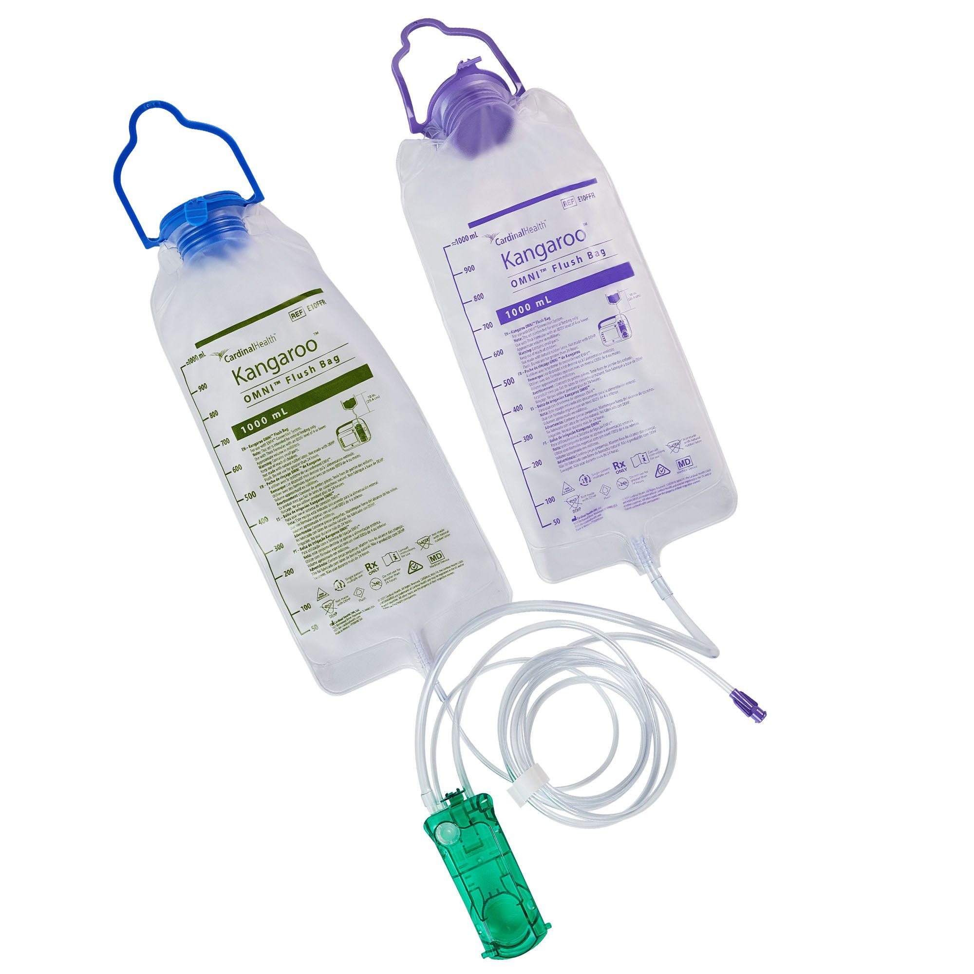 Cardinal PUMP SET, KANGAROO OMNI THCK FORMULA W/FLUSH BG 1000ML (30/C