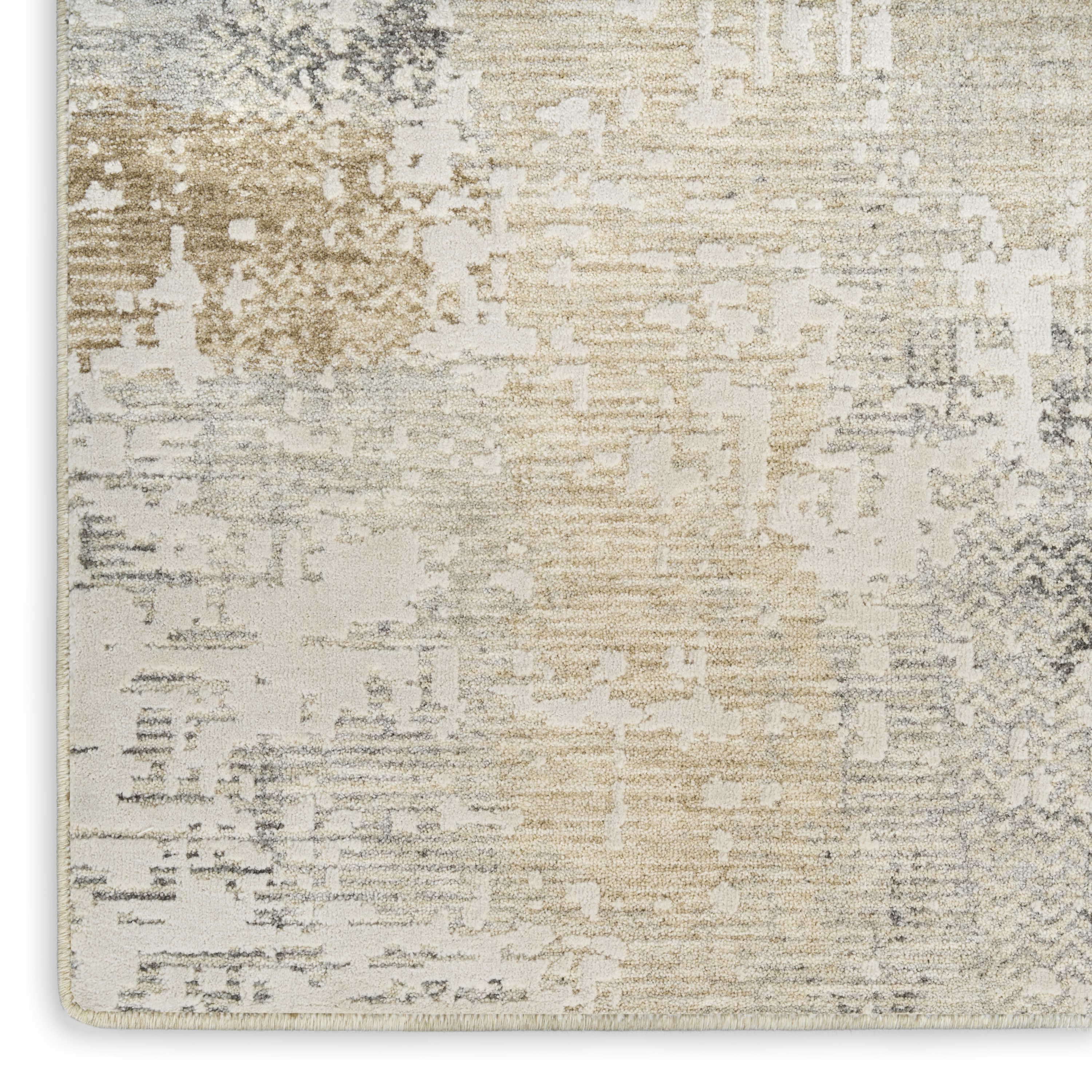 Calvin Klein CK078 Summit 2'2" x 12' Cream Ivory Modern Indoor Rug