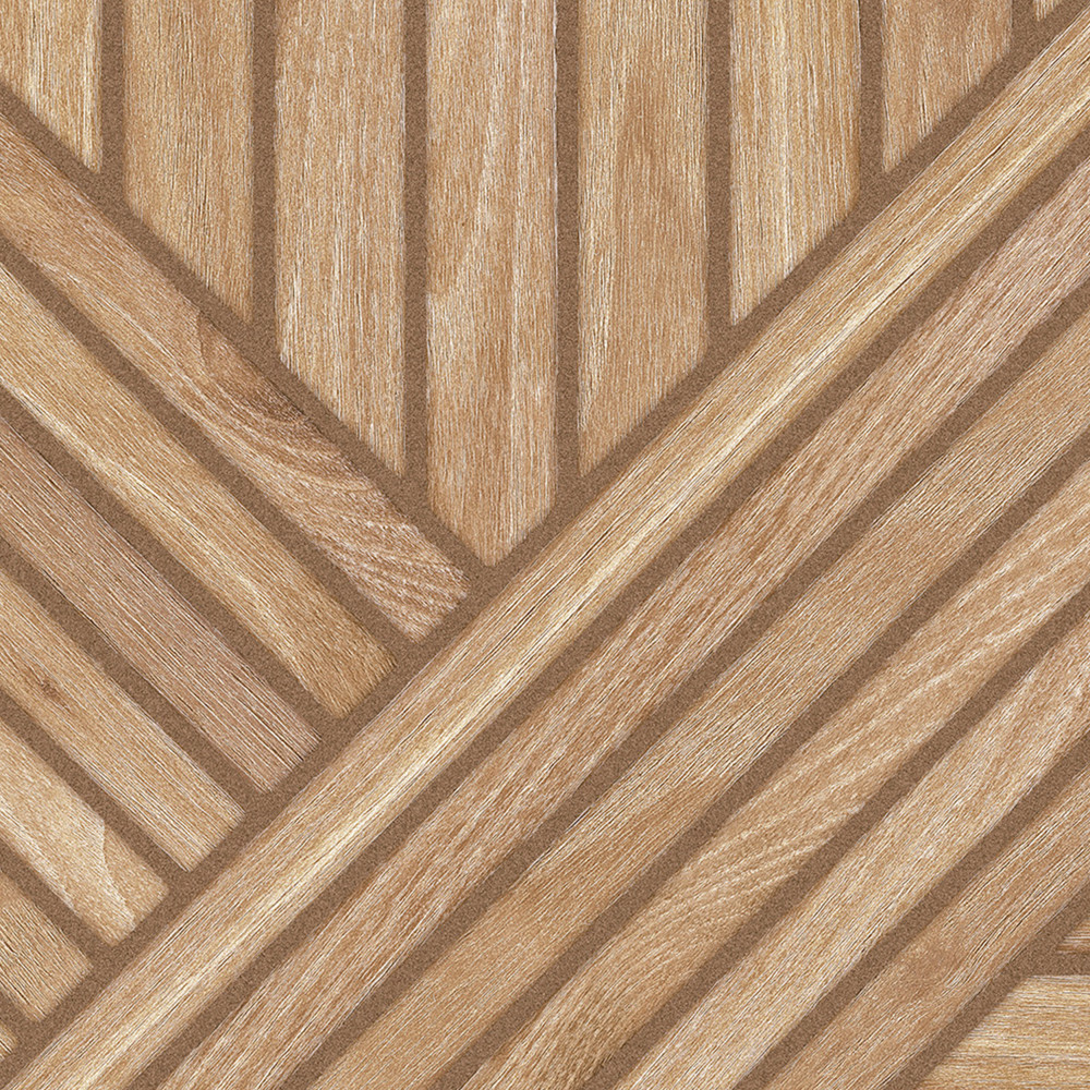 Tangram Wood Oak 17-3/8 in. x 17-3/8 in. Porcelain Floor and Wall Tile