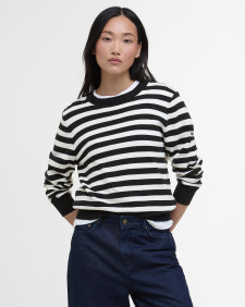 Lois Striped Crew Neck Jumper Cloud/Black Stripe