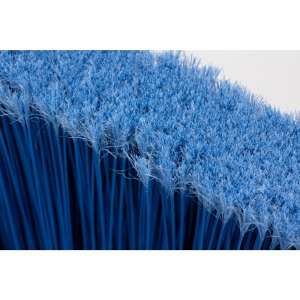 Carlisle, Sparta, 12in, Color Coded Duo-Sweep Flagged Angle Broom, Polyester Bristles, Blue