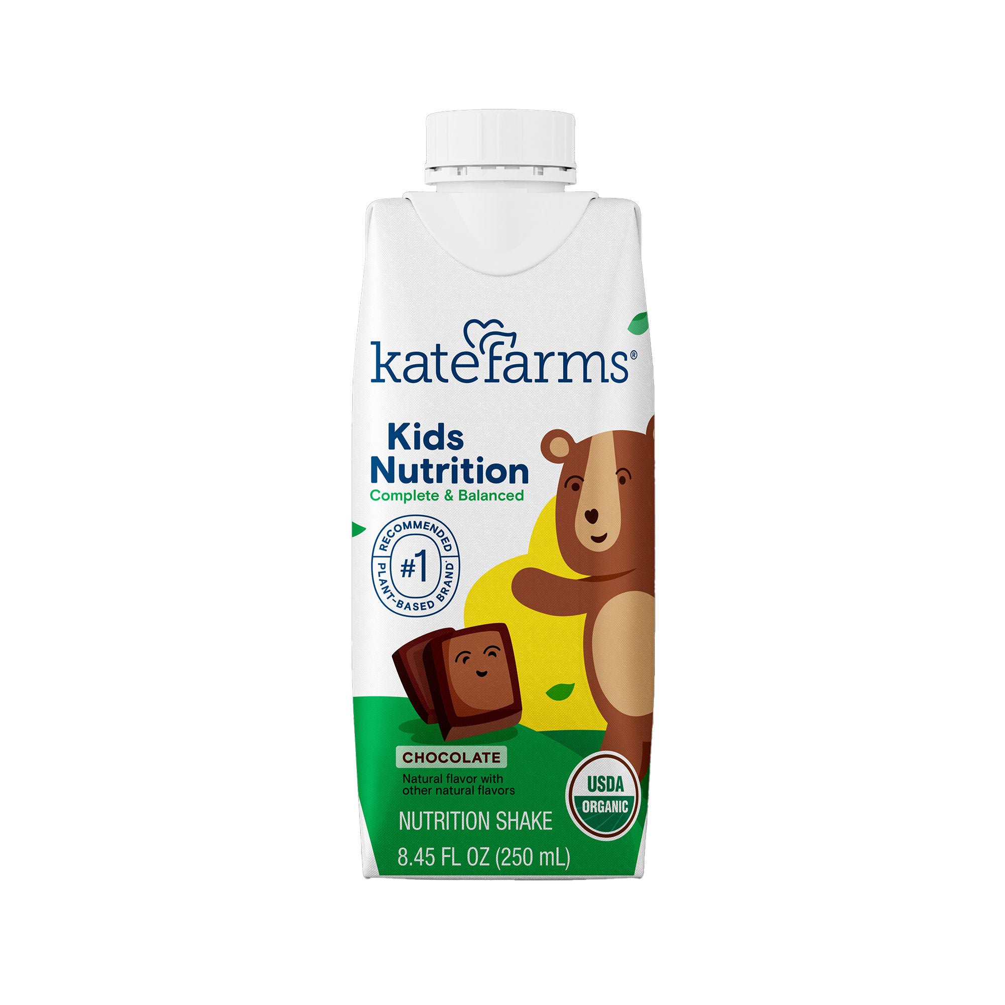 Kate Farms SUPPLEMENT, NUTRITION PED ORGANIC CHOC 250ML (12PK/CS)