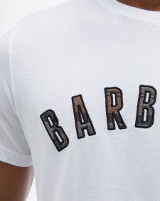 Ancroft Tartan Logo T-Shirt White/Cedarwood