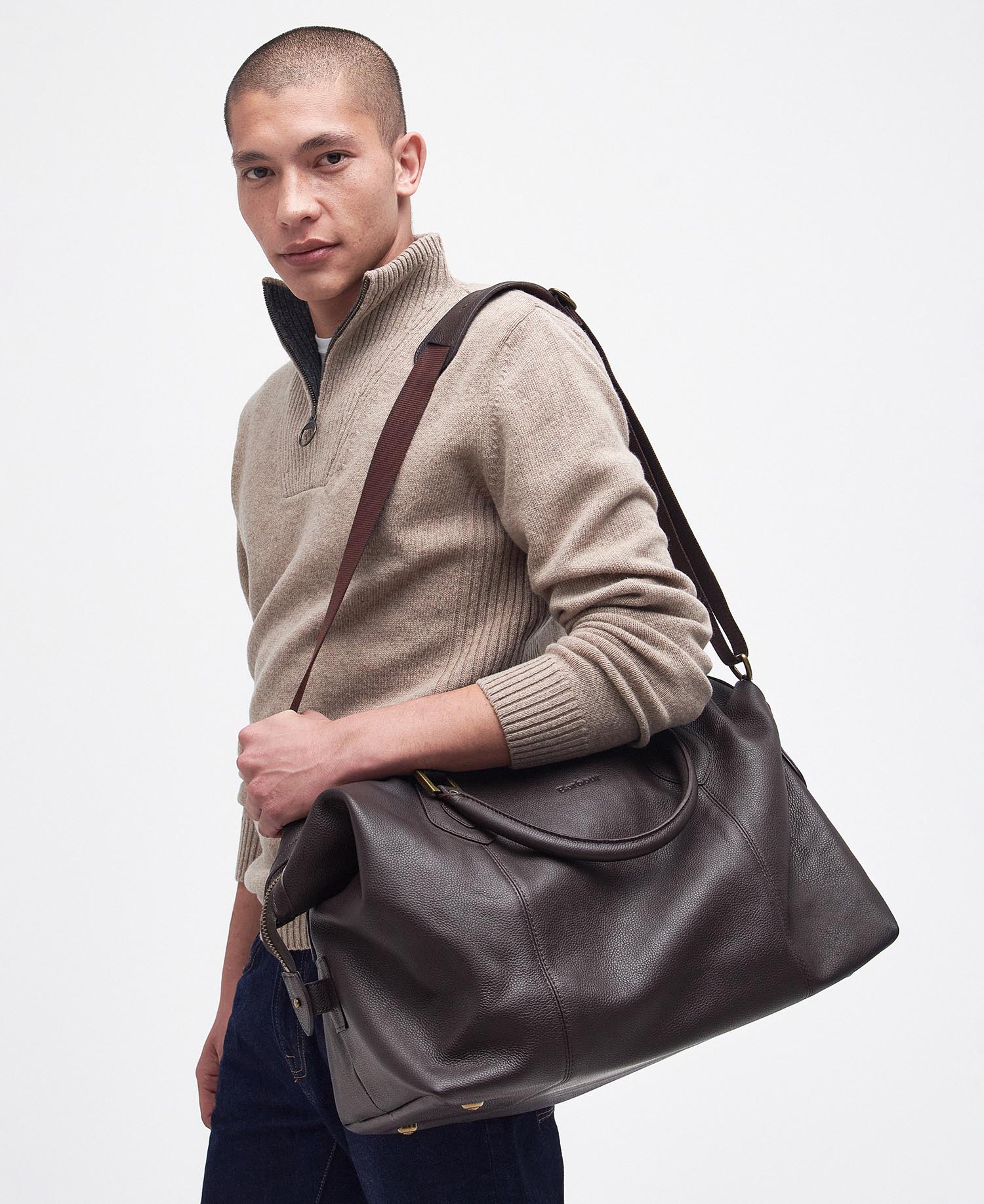 Borsa da viaggio media in pelle Explorer image number 0