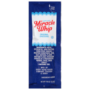 Miracle Whip Dressing, 200 ct Casepack image