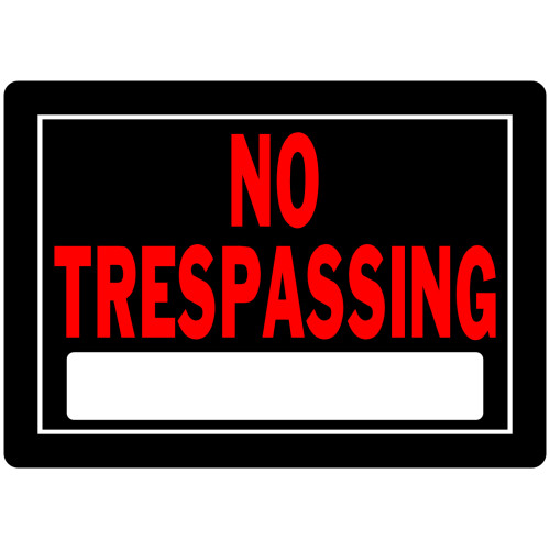 No Trespassing Sign Black and Red (10