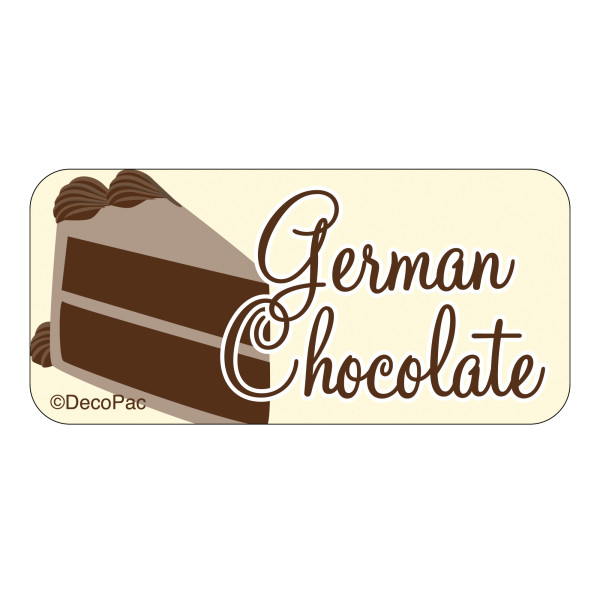 German Chocolate Label PhotoCake® Edible Image® Merchandising Label