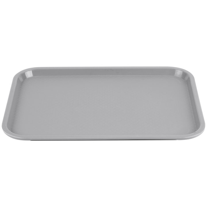14" x 18" polypropylene fast-food tray in gray
