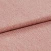 Pink woven upholstery fabric, tightly woven with visible grain and a folded edge, lying stacked; fabric displays subtle sheen and fine texture in a soft, evenly lit studio close-up.