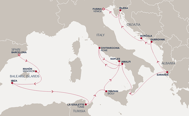 Itinerary map